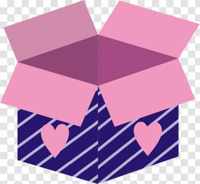 Gift Box - Purple - Striped Love Transparent PNG