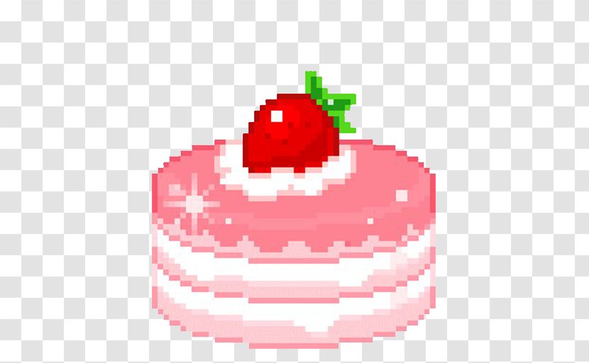 GIF Chocolate Cake Pixel Art - Strawberry Cream Transparent PNG