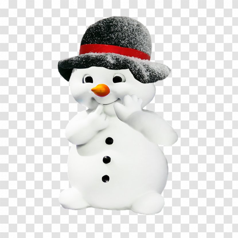 Santa Claus Winter Snowman - Figurine - You Can Love Hat Transparent PNG