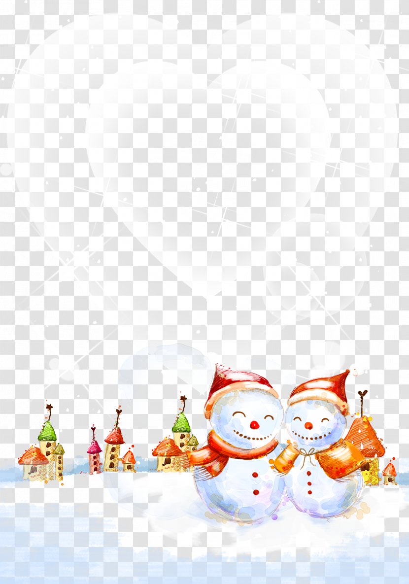 Snowman Christmas Download Winter - Decorative Background Pattern Snow Transparent PNG