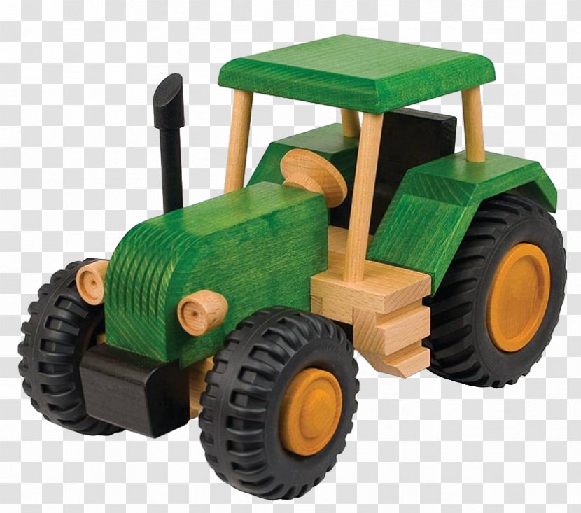 Toy Tractors Wood Trailer - Tractor Transparent PNG