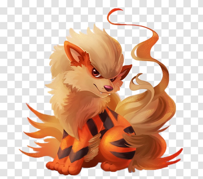 Pokxe9mon Red And Blue Arcanine Drawing Growlithe - Watercolor - Free Cartoon Lion Pull Material Transparent PNG