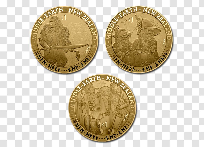 Coin New Zealand Dollar Gandalf The Hobbit - Silver - Senhor Dos Aneis Transparent PNG