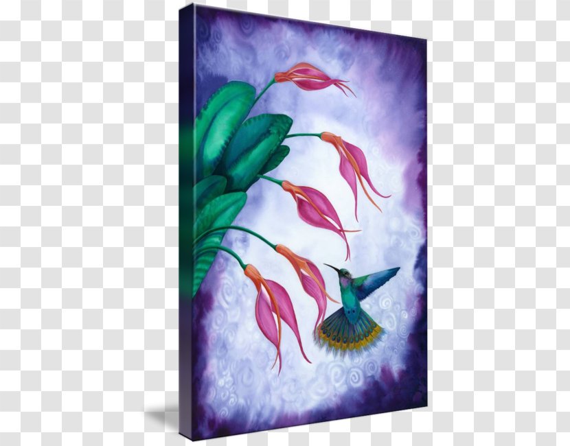 Modern Art Acrylic Paint Watercolor Painting - Feather - Orchid Watercolour Transparent PNG