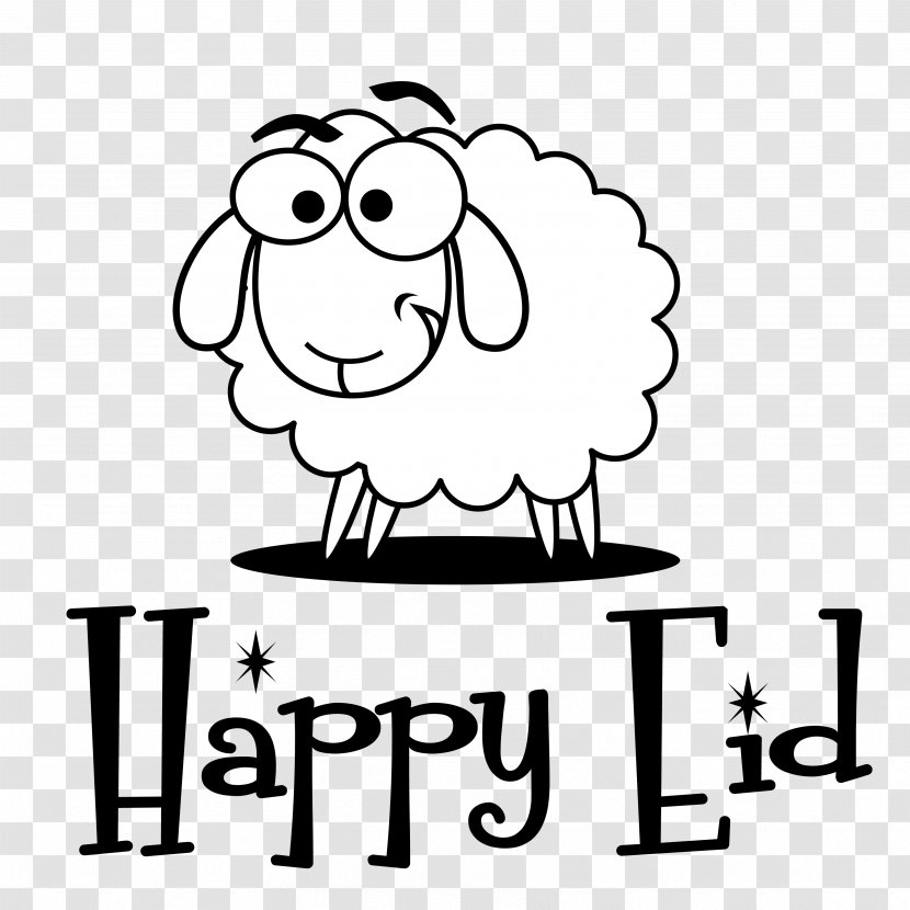 Happy Eid Sheep. - Cartoon - Watercolor Transparent PNG