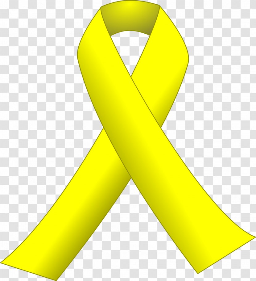 Yellow Ribbon Awareness Clip Art Transparent PNG