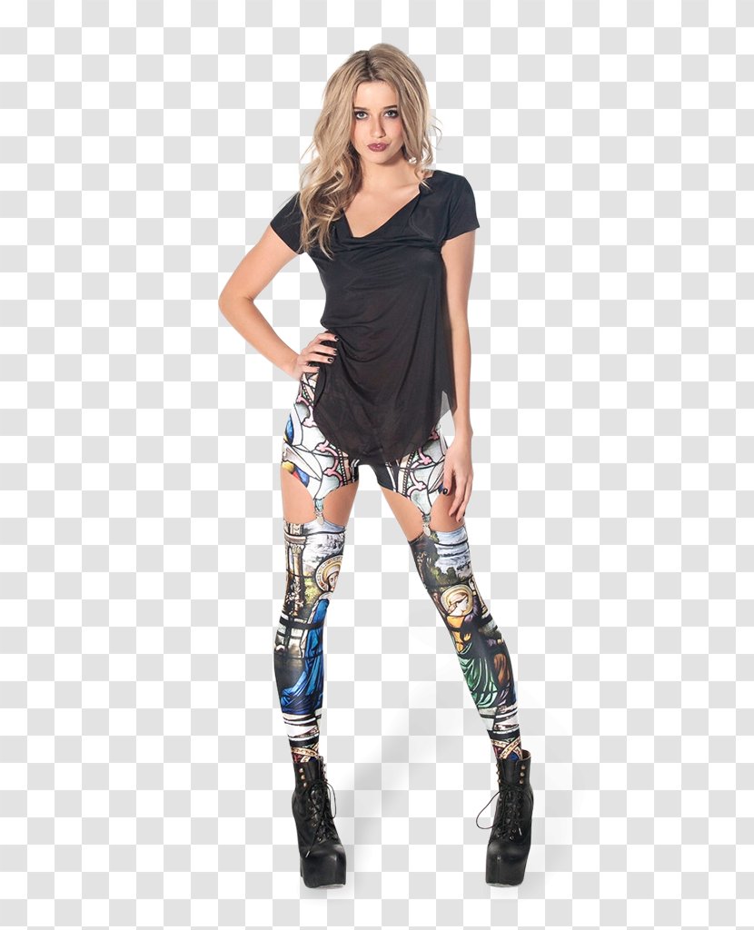 Leggings Shoulder Sleeve Jeans Knee - Silhouette Transparent PNG