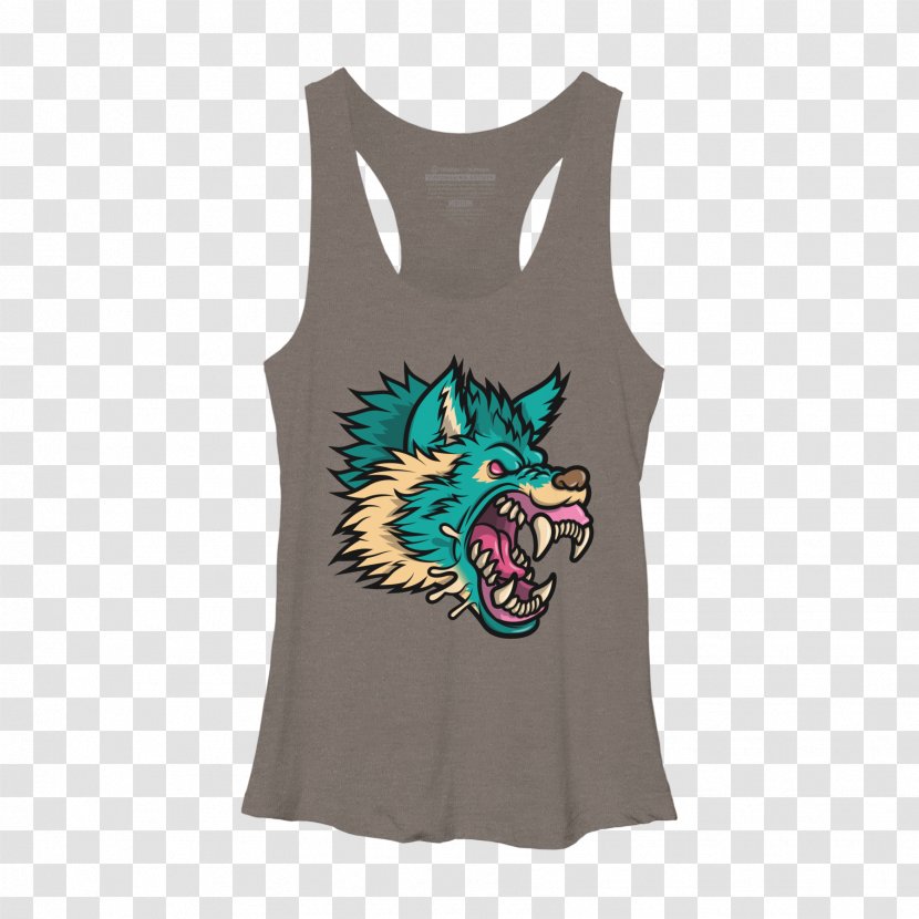 T-shirt Sleeveless Shirt Outerwear Gray Wolf - Harsh Transparent PNG