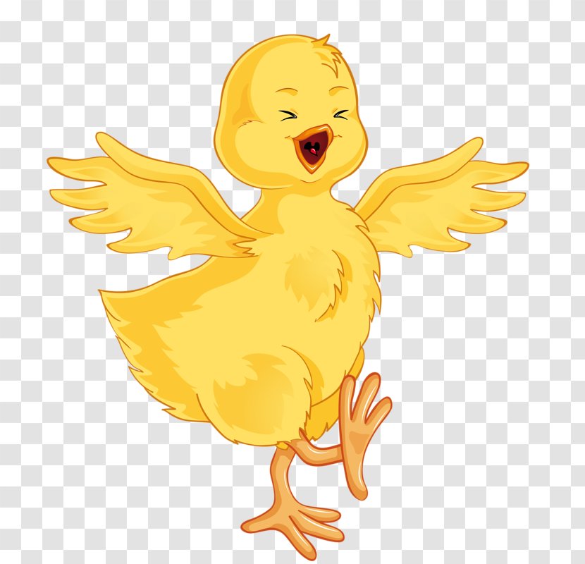 Duck Cartoon Clip Art - Heart - Singing Chick Transparent PNG