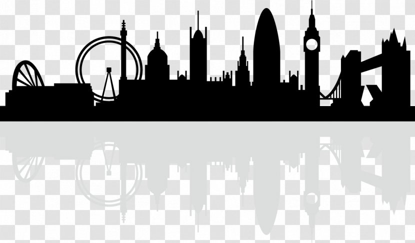 London Skyline Silhouette Royalty-free - Art - Black Transparent PNG