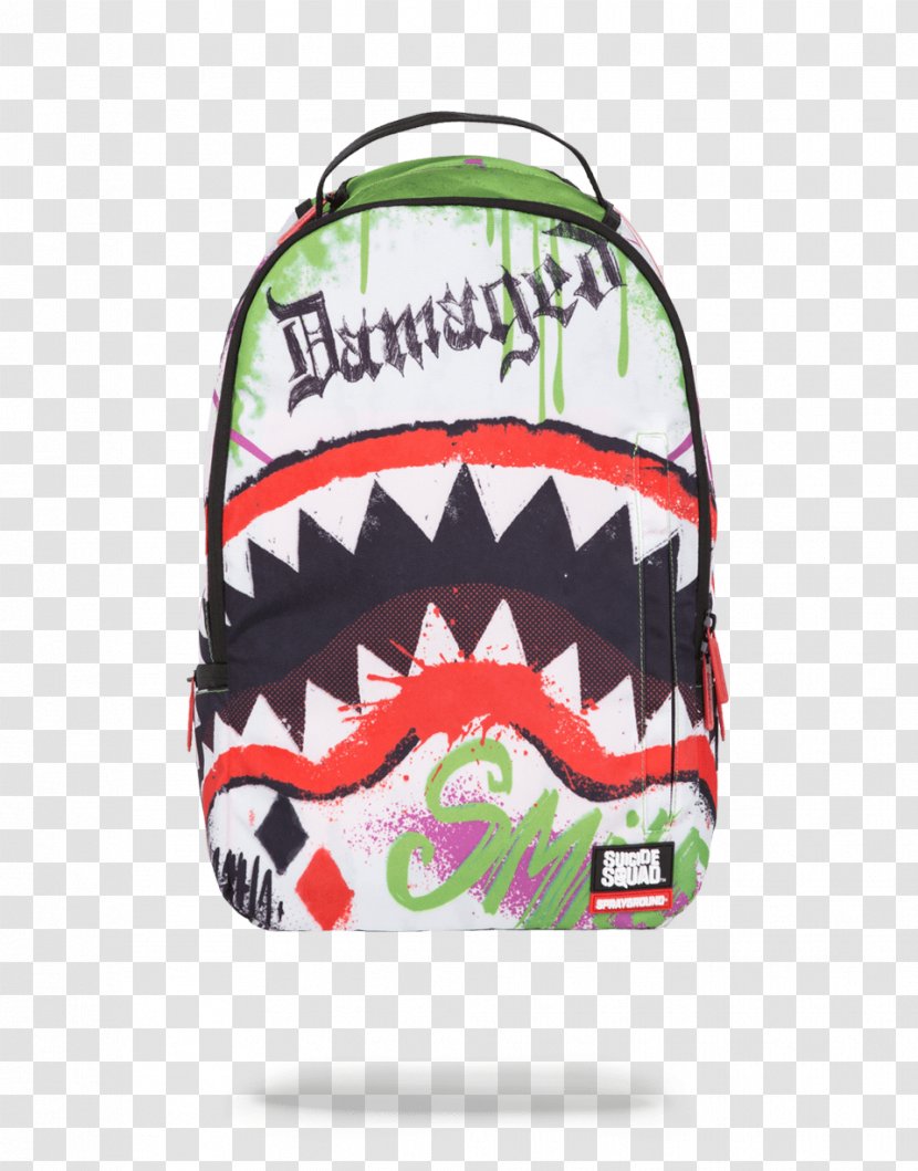 Shark Sprayground Marvel Civil War Backpack Joker Money Hungry - Meat Transparent PNG