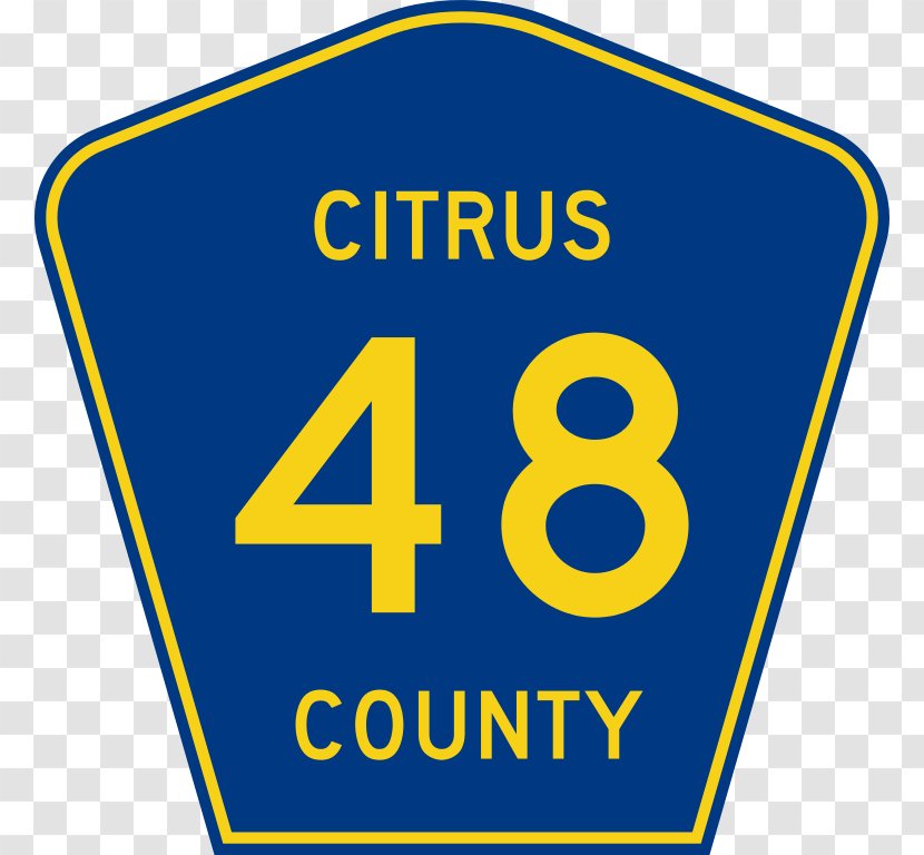 Florida U.S. Route 66 US County Highway Road - Sign - Citrus Transparent PNG
