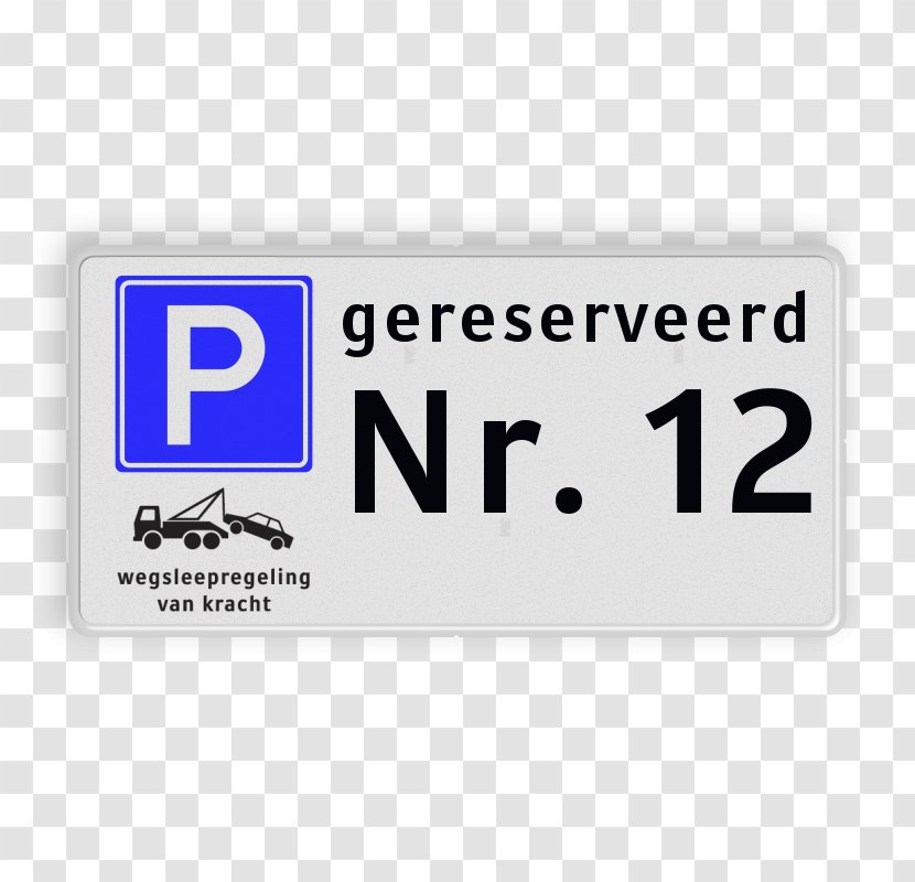 Vehicle License Plates Car Park Traffic Sign Text - Parking - Retro Van Transparent PNG