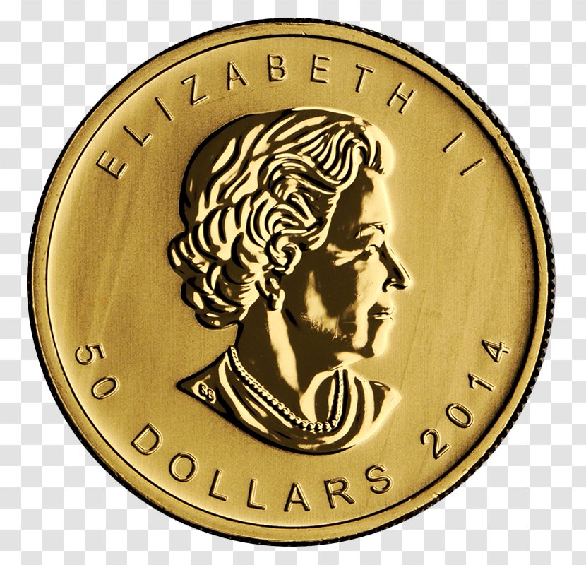Gold Coin Canadian Maple Leaf Goldankauf - Material Transparent PNG