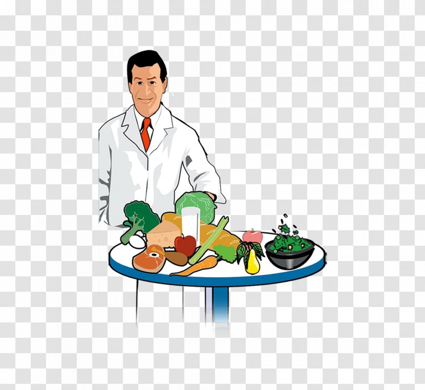 Cartoon Physician Professional Illustration - Doctor Vegetables Transparent PNG
