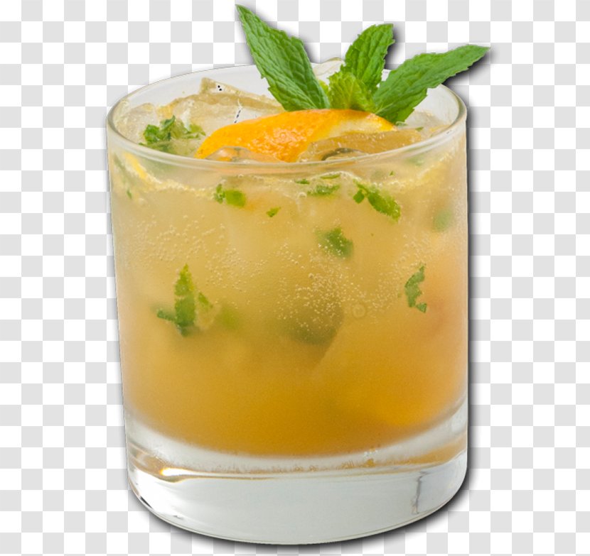Mai Tai Mint Julep Bourbon Whiskey Cocktail Fuzzy Navel - Garnish Transparent PNG