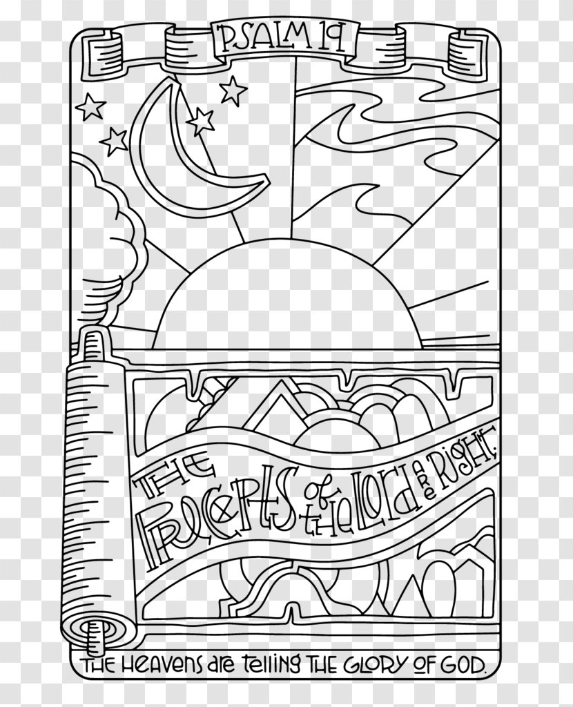 Coloring Book Psalms Bible Child - Painting Transparent PNG