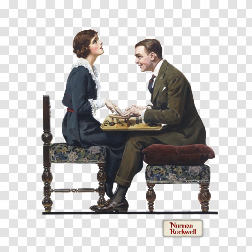 Saturday Evening Post Norman Rockwell Paintings Ouija - Chair - Painting Transparent PNG