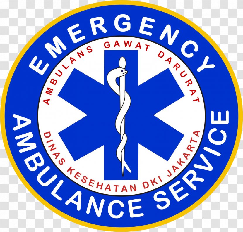 AGD Dinkes DKI Jakarta Logo Ambulance Organization Emblem - Blue Transparent PNG