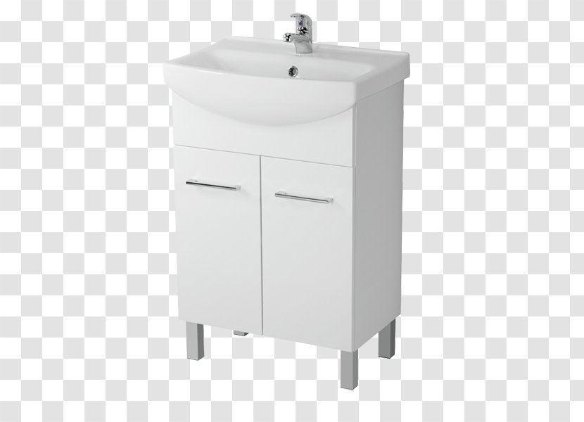 CERSANIT KOMODA OLIVIA S543 POLOSLOUPEK S543-008-DSM Sink Armoires & Wardrobes White - Shelf Transparent PNG