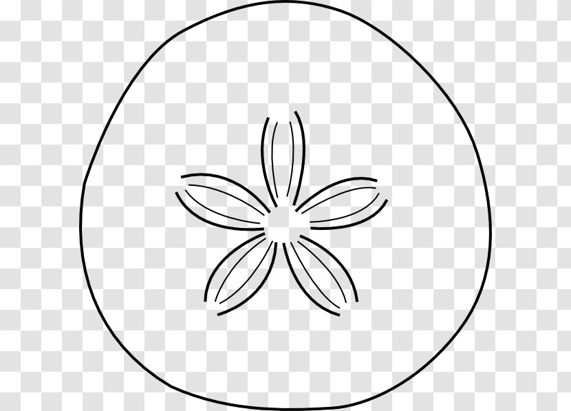 White Circle Area Pattern - Starfish Outline Transparent PNG