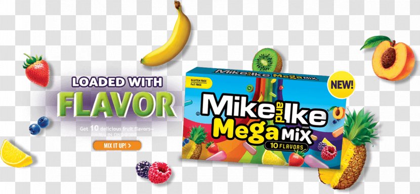 Mike And Ike Fruit Candy Brand Vegetarian Cuisine - Superfood - Banner Transparent PNG