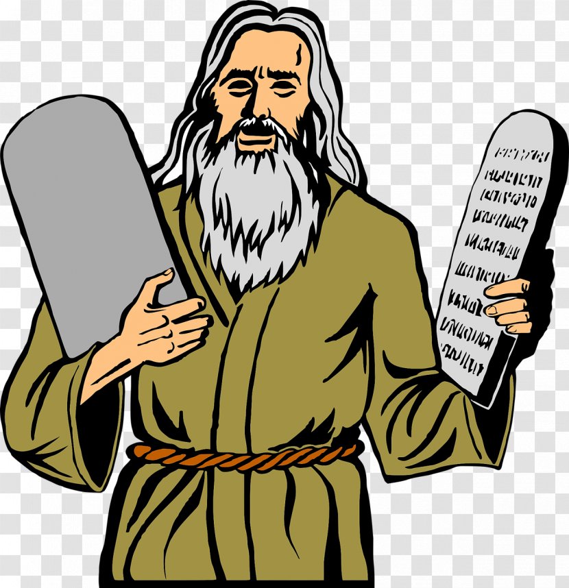 Moses Ten Commandments Clip Art - Fictional Character - Male Transparent PNG