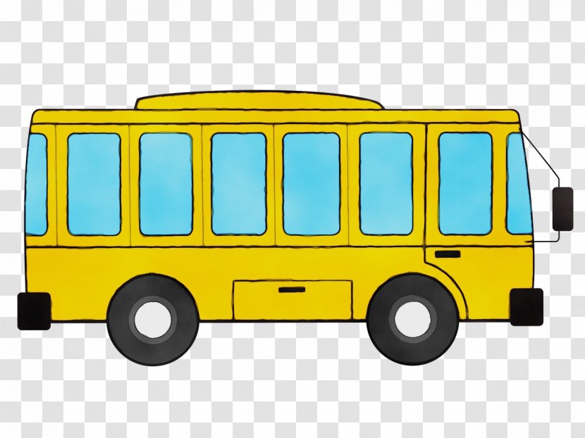 Cartoon School Bus - Public Transport Yellow Transparent PNG