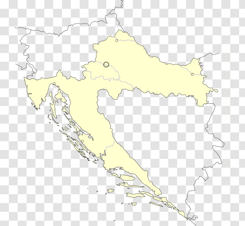 Kingdom Of Croatia World Map Blank - Base Transparent PNG