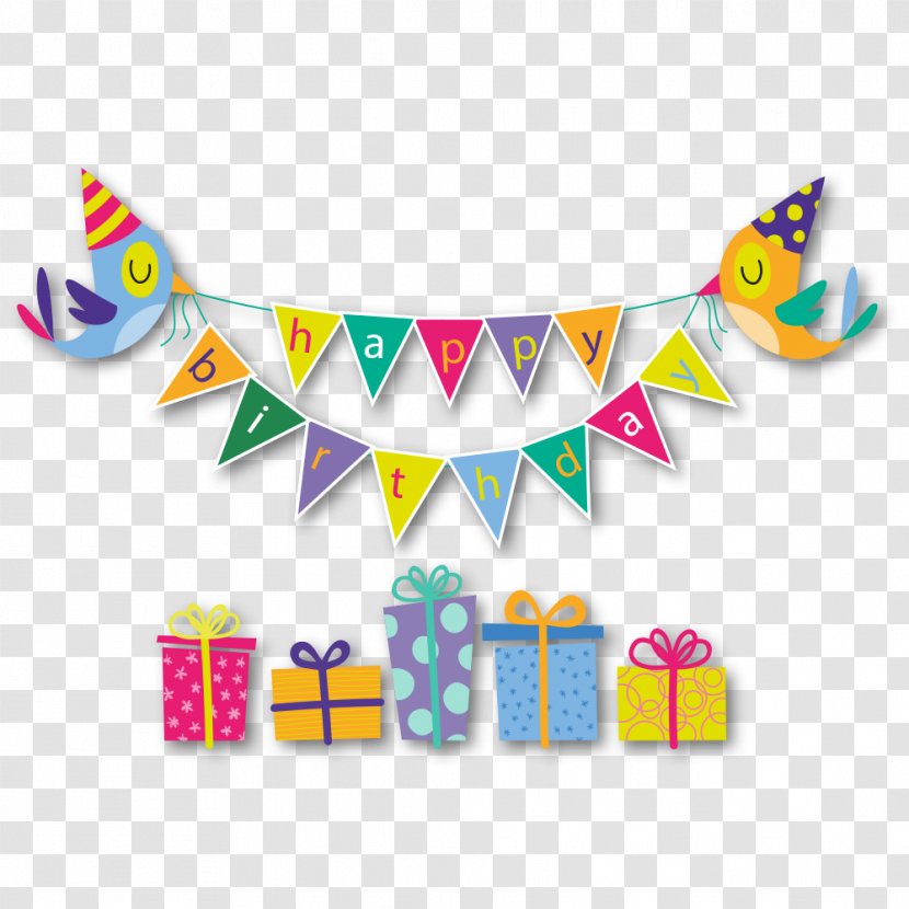 Birthday Cake Happy To You Gift Greeting Card - Christmas - Pull Flag Material Transparent PNG