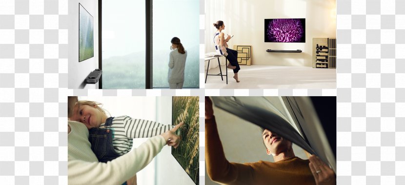 OLED 4K Resolution LG High-dynamic-range Imaging Television Set - Interior Design - Oled Transparent PNG