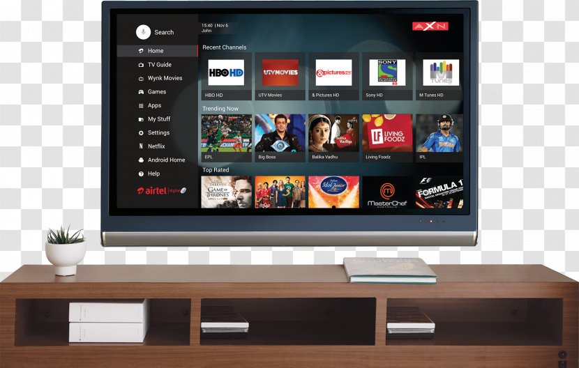 Airtel Digital TV Bharti Streaming Television Set-top Box - Media - Android Tv Iptv Transparent PNG