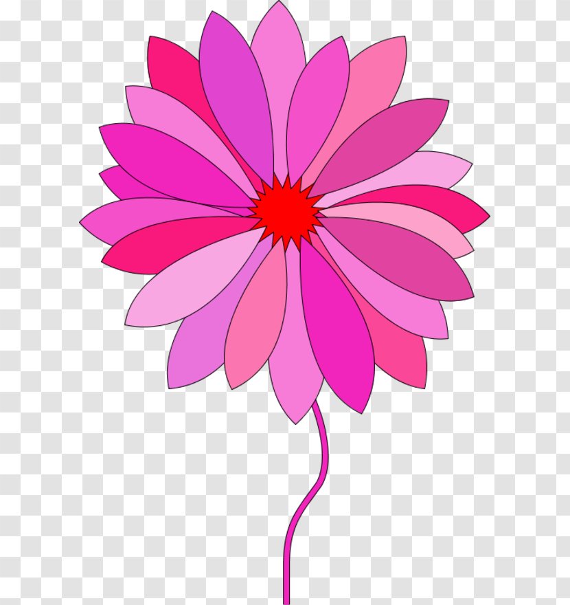 Flower Cartoon Blue Clip Art - Garden Cosmos - Pink Flowers Transparent PNG