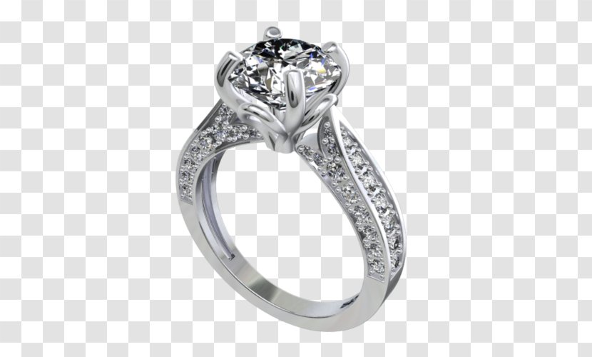Diamond Engagement Ring Wedding - Body Jewelry - Model Transparent PNG