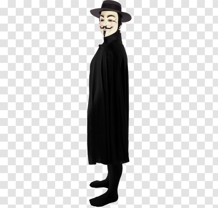 Clothing Robe Costume Cloak Cape - Mask - V For Vendetta Transparent PNG