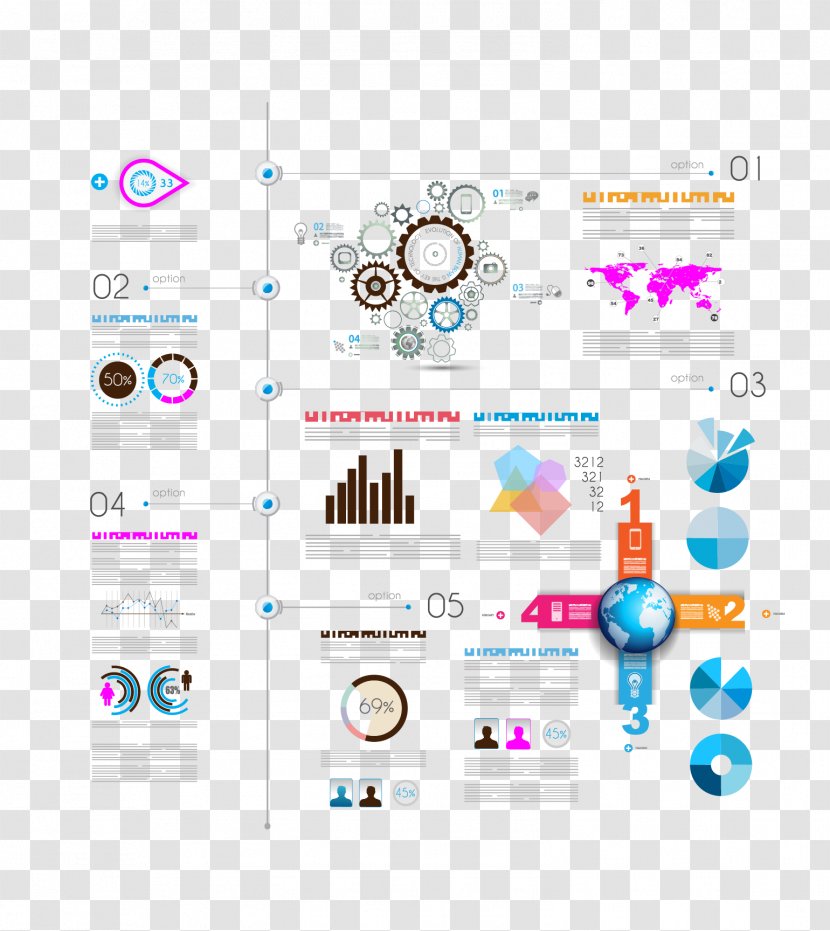 Infographic Timeline Template - PPT Chart Transparent PNG