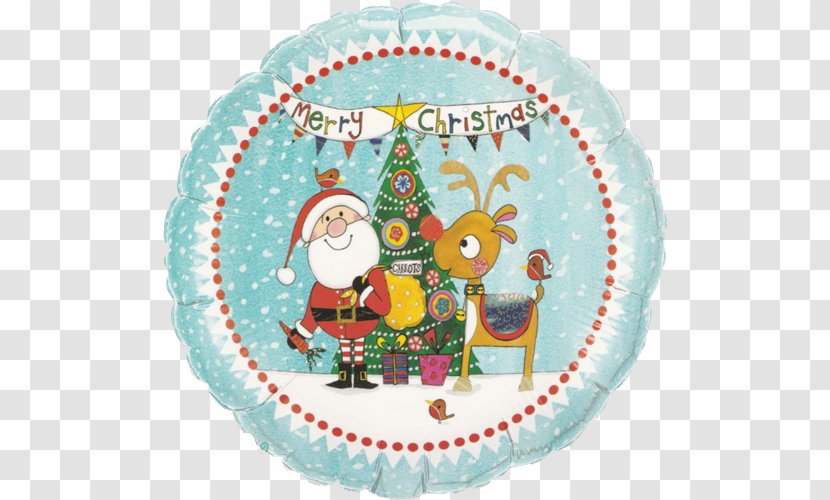 Santa Claus Reindeer Balloon Christmas Ornament Day - Tree Transparent PNG