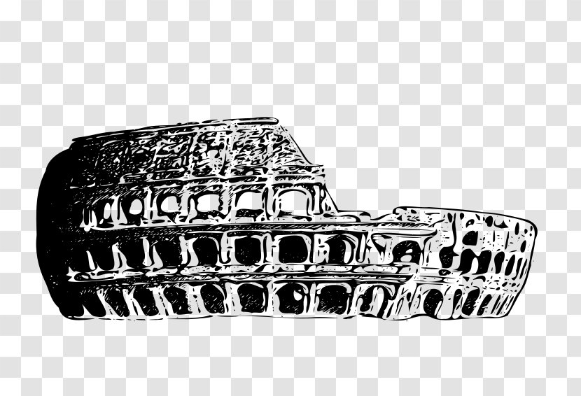 Colosseum Black And White Clip Art - Photography Transparent PNG