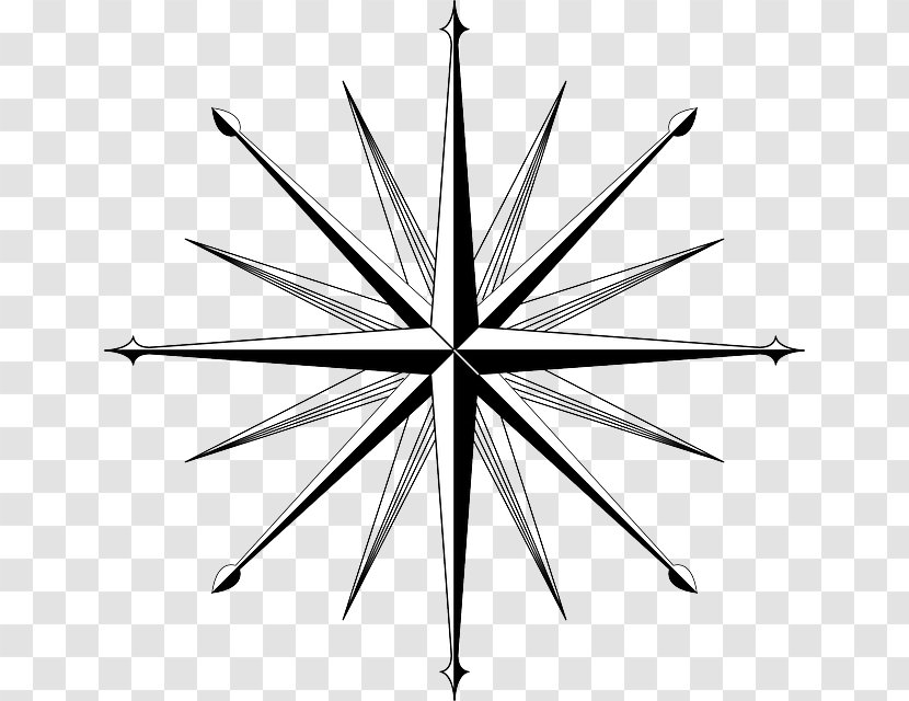 Compass Rose Wind North Clip Art - Triangle Transparent PNG