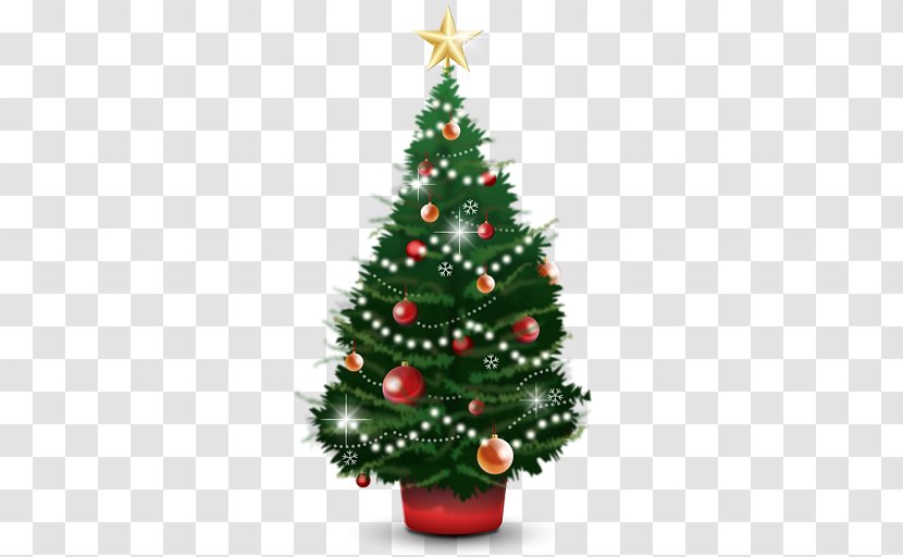 Santa Claus Christmas Tree Icon Transparent PNG
