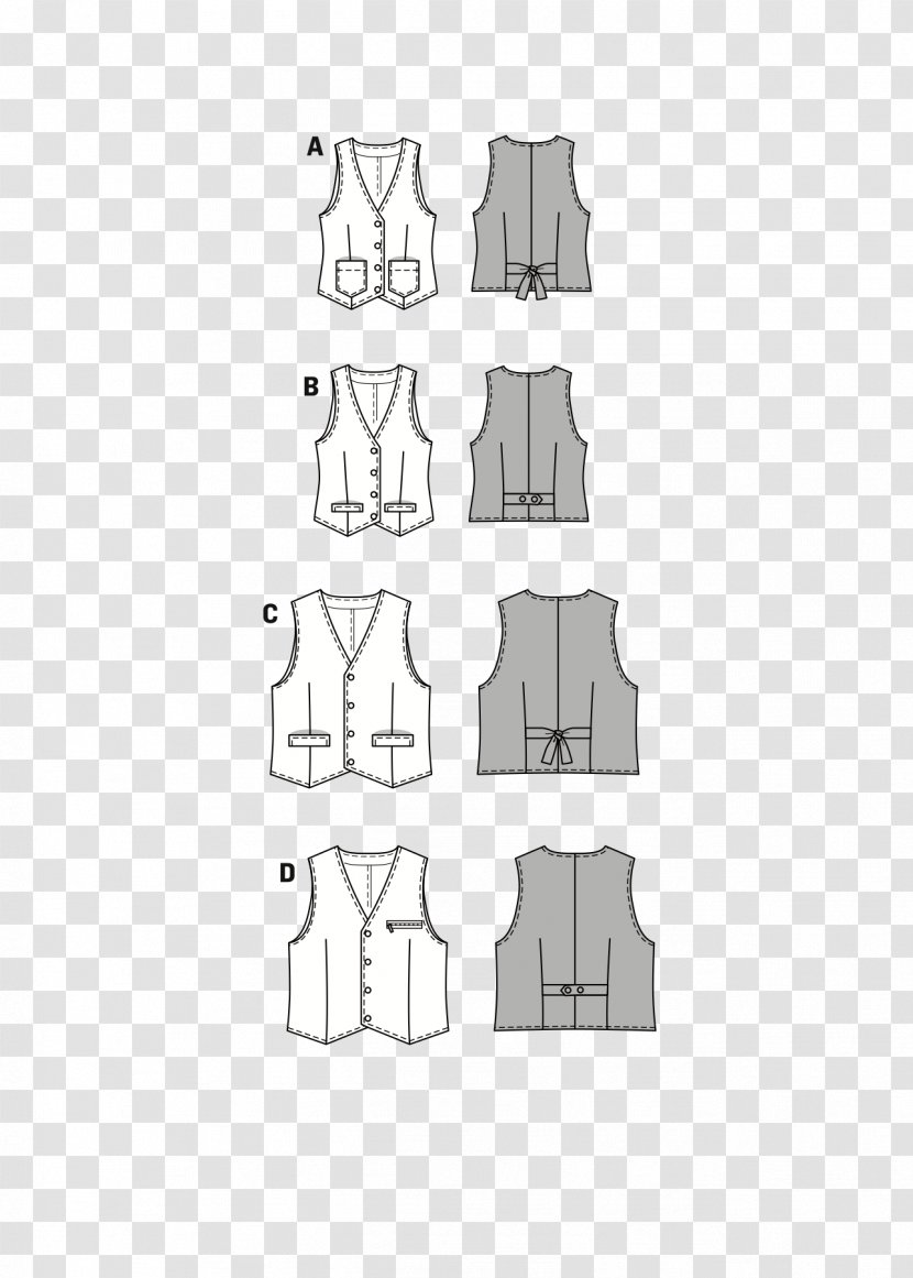 Pattern Gilets Fashion Waistcoat - Outerwear - Extremely Simple Transparent PNG