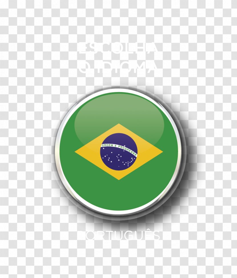 Flag Of Brazil Green Emblem - Portugues Transparent PNG
