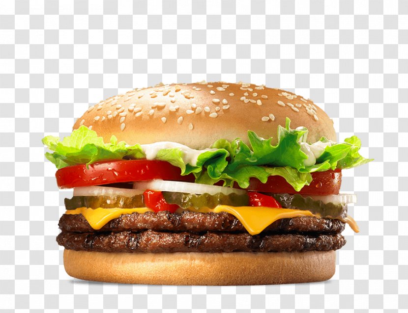 Whopper Cheeseburger Hamburger Big King French Fries - American Food - Bacon Transparent PNG