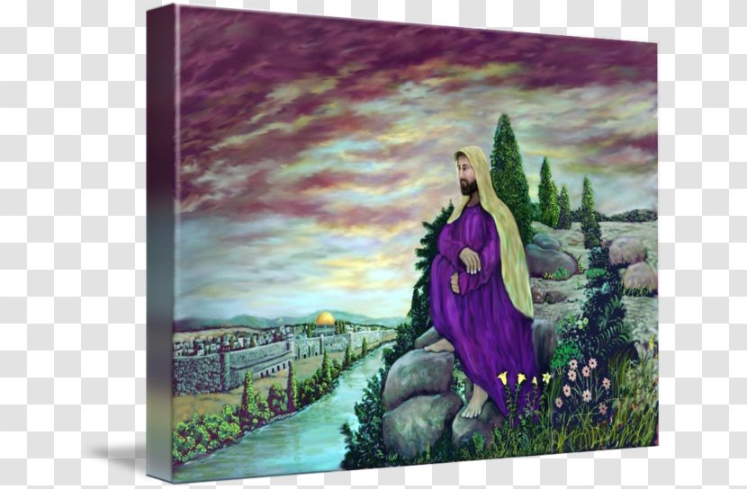 Painting Canvas Giclée Art Jerusalem - Purple Transparent PNG