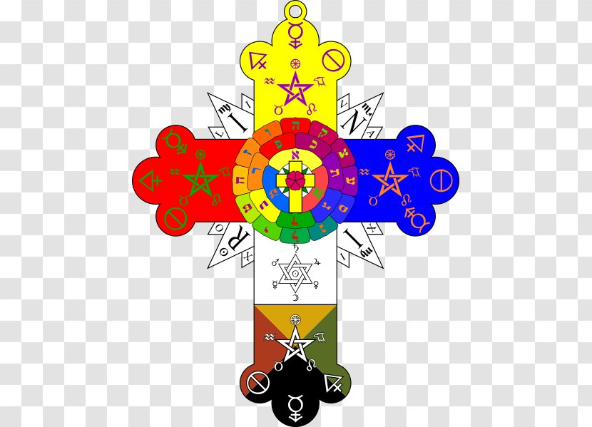 Rose Cross Lamen Hermetic Order Of The Golden Dawn Rosicrucianism Christian - Book Thoth Transparent PNG