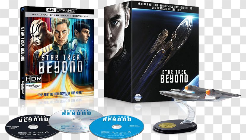 Blu-ray Disc Ultra HD 4K Resolution DVD Star Trek - Zachary Quinto - Beyond Transparent PNG