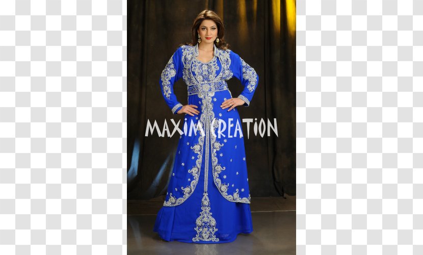 Blue Gown Kaftan Dress Takchita - Jellabiya Transparent PNG