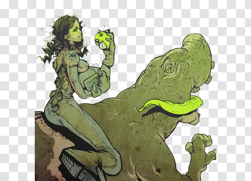 Visual Arts Illustrator Digital Art Illustration - Reptile - Green Warrior Dinosaur Transparent PNG