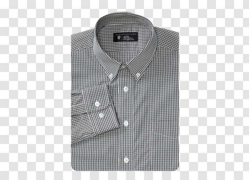Dress Shirt Plaid Collar Transparent PNG