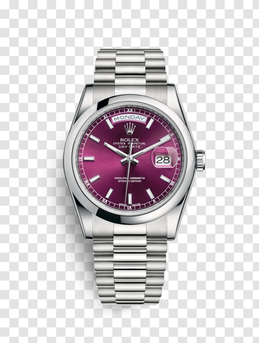 Rolex Datejust Daytona Oyster Perpetual Day-Date Watch - Magenta Transparent PNG